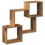 Mueble de pared madera ingeniería madera envejecida 78x18x71 cm de , Estantes y estanterías - Ref: Foro24-854812, Precio: 27,...