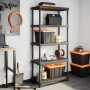 Estantería de 5 niveles PP negro 93,5x45,5x194,5 cm de , Estanterías industriales - Ref: Foro24-4007261, Precio: 118,07 €, De...