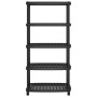 Estantería de 5 niveles PP negro 93,5x45,5x194,5 cm de , Estanterías industriales - Ref: Foro24-4007261, Precio: 118,07 €, De...
