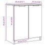 Mueble zapatero madera de ingeniería roble artisian 59x35x70 cm de , Armarios y almacenamiento - Ref: Foro24-856990, Precio: ...