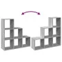 Librería divisor 3 niveles madera gris Sonoma 99x29x99 cm de , Librerías y estanterías - Ref: Foro24-857963, Precio: 62,90 €,...
