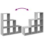 Librería divisor 3 niveles madera gris Sonoma 99x29x99 cm de , Librerías y estanterías - Ref: Foro24-857963, Precio: 63,92 €,...