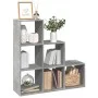 Librería divisor 3 niveles madera gris hormigón 99x29x99 cm de , Librerías y estanterías - Ref: Foro24-857961, Precio: 61,29 ...