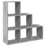 Librería divisor 3 niveles madera gris hormigón 99x29x99 cm de , Librerías y estanterías - Ref: Foro24-857961, Precio: 61,29 ...