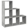 Librería divisor 3 niveles madera gris hormigón 99x29x99 cm de , Librerías y estanterías - Ref: Foro24-857961, Precio: 62,15 ...
