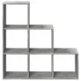 Librería divisor 3 niveles madera gris hormigón 99x29x99 cm de , Librerías y estanterías - Ref: Foro24-857961, Precio: 61,29 ...