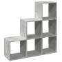 Librería divisor 3 niveles madera gris hormigón 99x29x99 cm de , Librerías y estanterías - Ref: Foro24-857961, Precio: 61,29 ...