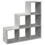 Librería divisor 3 niveles madera gris hormigón 99x29x99 cm de , Librerías y estanterías - Ref: Foro24-857961, Precio: 62,15 ...
