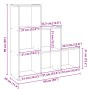 Librería divisor 3 niveles madera gris hormigón 99x29x99 cm de , Librerías y estanterías - Ref: Foro24-857961, Precio: 62,15 ...