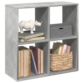 Librería divisora madera gris hormigón 69,5x29x69,5 cm de , Librerías y estanterías - Ref: Foro24-858006, Precio: 41,20 €, De...