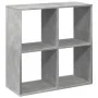 Librería divisora madera gris hormigón 69,5x29x69,5 cm de , Librerías y estanterías - Ref: Foro24-858006, Precio: 41,20 €, De...