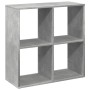 Librería divisora madera gris hormigón 69,5x29x69,5 cm de , Librerías y estanterías - Ref: Foro24-858006, Precio: 41,75 €, De...