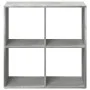 Librería divisora madera gris hormigón 69,5x29x69,5 cm de , Librerías y estanterías - Ref: Foro24-858006, Precio: 41,20 €, De...
