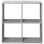 Librería divisora madera gris hormigón 69,5x29x69,5 cm de , Librerías y estanterías - Ref: Foro24-858006, Precio: 41,75 €, De...