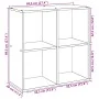 Librería divisora madera gris hormigón 69,5x29x69,5 cm de , Librerías y estanterías - Ref: Foro24-858006, Precio: 41,20 €, De...