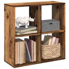 Librería divisor madera ingeniería envejecida 69,5x29x69,5 cm de , Librerías y estanterías - Ref: Foro24-858010, Precio: 42,5...