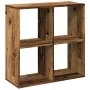 Librería divisor madera ingeniería envejecida 69,5x29x69,5 cm de , Librerías y estanterías - Ref: Foro24-858010, Precio: 41,9...
