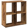 Librería divisor madera ingeniería envejecida 69,5x29x69,5 cm de , Librerías y estanterías - Ref: Foro24-858010, Precio: 42,5...