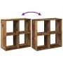 Librería divisor madera ingeniería envejecida 69,5x29x69,5 cm de , Librerías y estanterías - Ref: Foro24-858010, Precio: 41,9...