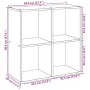 Librería divisor madera ingeniería envejecida 69,5x29x69,5 cm de , Librerías y estanterías - Ref: Foro24-858010, Precio: 41,9...