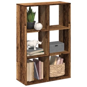 Librería divisora madera ingeniería envejecida 69,5x29x103,5 cm de , Librerías y estanterías - Ref: Foro24-858019, Precio: 56...