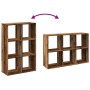 Librería divisora madera ingeniería envejecida 69,5x29x103,5 cm de , Librerías y estanterías - Ref: Foro24-858019, Precio: 56...