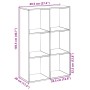 Librería divisora madera ingeniería envejecida 69,5x29x103,5 cm de , Librerías y estanterías - Ref: Foro24-858019, Precio: 56...