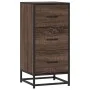 Aparador madera ingeniería y metal marrón roble 35,5x35x76 cm de , Aparadores - Ref: Foro24-848948, Precio: 61,49 €, Descuent...