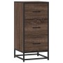 Aparador madera ingeniería y metal marrón roble 35,5x35x76 cm de , Aparadores - Ref: Foro24-848948, Precio: 62,27 €, Descuent...