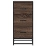 Aparador madera ingeniería y metal marrón roble 35,5x35x76 cm de , Aparadores - Ref: Foro24-848948, Precio: 62,27 €, Descuent...
