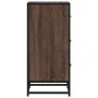 Aparador madera ingeniería y metal marrón roble 35,5x35x76 cm de , Aparadores - Ref: Foro24-848948, Precio: 61,49 €, Descuent...
