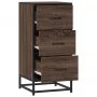 Aparador madera ingeniería y metal marrón roble 35,5x35x76 cm de , Aparadores - Ref: Foro24-848948, Precio: 61,49 €, Descuent...