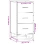 Aparador madera ingeniería y metal marrón roble 35,5x35x76 cm de , Aparadores - Ref: Foro24-848948, Precio: 62,27 €, Descuent...