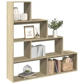Librería divisora 4 niveles madera Sonoma 143,5x29x143,5 cm de , Librerías y estanterías - Ref: Foro24-857996, Precio: 82,38 ...