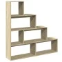 Librería divisora 4 niveles madera Sonoma 143,5x29x143,5 cm de , Librerías y estanterías - Ref: Foro24-857996, Precio: 82,38 ...
