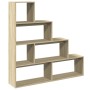 Librería divisora 4 niveles madera Sonoma 143,5x29x143,5 cm de , Librerías y estanterías - Ref: Foro24-857996, Precio: 86,22 ...