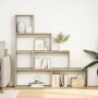 Librería divisora 4 niveles madera Sonoma 143,5x29x143,5 cm de , Librerías y estanterías - Ref: Foro24-857996, Precio: 86,22 ...