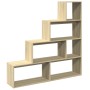 Librería divisora 4 niveles madera Sonoma 143,5x29x143,5 cm de , Librerías y estanterías - Ref: Foro24-857996, Precio: 86,22 ...