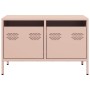 Mueble para TV acero laminado en frío rosa 68x39x43,5 cm de , Muebles TV - Ref: Foro24-851233, Precio: 69,53 €, Descuento: %