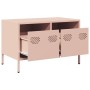 Mueble para TV acero laminado en frío rosa 68x39x43,5 cm de , Muebles TV - Ref: Foro24-851233, Precio: 69,53 €, Descuento: %