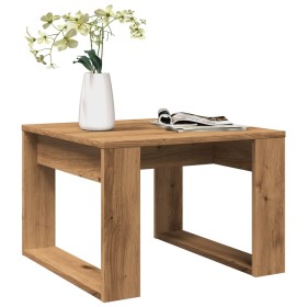 Mesa auxiliar de madera de ingeniería roble artisan 50x50x35 cm de , Mesas auxiliares - Ref: Foro24-856689, Precio: 40,27 €, ...