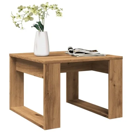 Mesa auxiliar de madera de ingeniería roble artisan 50x50x35 cm de , Mesas auxiliares - Ref: Foro24-856689, Precio: 39,53 €, ...