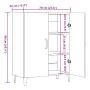 Aparador de madera de ingeniería envejecida 70x34x90 cm de , Aparadores - Ref: Foro24-856888, Precio: 82,15 €, Descuento: %