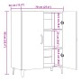 Aparador de madera de ingeniería envejecida 70x34x90 cm de , Aparadores - Ref: Foro24-856888, Precio: 84,11 €, Descuento: %
