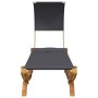 Tumbona con dosel madera curvada gris antracita 100x200x126cm de vidaXL, Camas para exteriores - Ref: Foro24-313946, Precio: ...