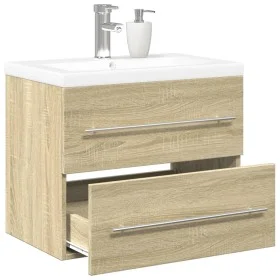 Set de muebles de baño 2 pzas madera contrachapada roble Sonoma by , bathroom vanities - Ref: Foro24-3325046, Price: 147,92 €...