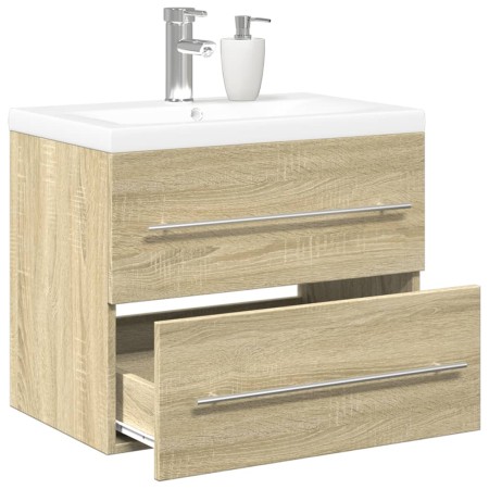 Set de muebles de baño 2 pzas madera contrachapada roble Sonoma de , Tocadores de baño - Ref: Foro24-3325046, Precio: 149,66 ...
