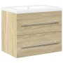 Set de muebles de baño 2 pzas madera contrachapada roble Sonoma de , Tocadores de baño - Ref: Foro24-3325046, Precio: 149,66 ...