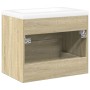 Set de muebles de baño 2 pzas madera contrachapada roble Sonoma de , Tocadores de baño - Ref: Foro24-3325046, Precio: 149,66 ...