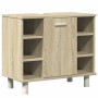Juego de muebles de baño 4 pzas contrachapada roble Sonoma de , Muebles de baño - Ref: Foro24-3324970, Precio: 219,64 €, Desc...